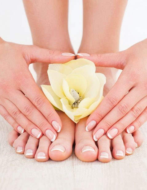 Beautiful manicure and pedicure.